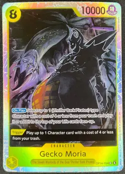 One Piece Gecko Moria OP-14-104 The Azure Sea's Seven Super Rare NM - Image 1