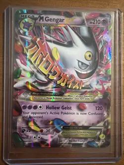Pokemon TCG M Gengar EX Black Star Promo Shiny Holo Card - Image 1