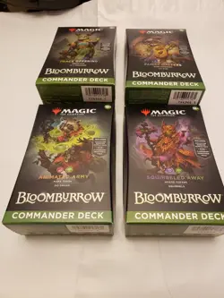 Bloomburrow Commander Deck MTG Magic Set Of 4 sealed w/ collector booster sample - Image 4