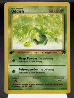 Oddish 63/82 - 1st Edition - Team Rocket Pokemon Card LIGHT PLAY - Image 1