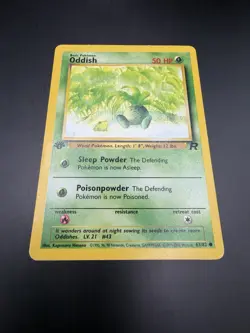 Oddish 63/82 - 1st Edition - Team Rocket Pokemon Card LIGHT PLAY - Image 5