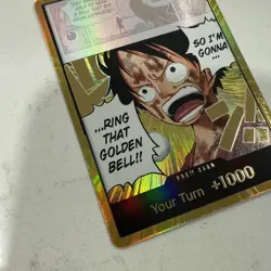 One Piece Luffy Ring That Golden Bell!! Gold Foil Don!! Bandai English Card - Image 2