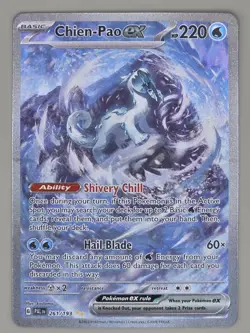 Chien-Pao EX 261/193 Sv02: Paldea Evolved Holographic Card Near Mint Condition - Image 3