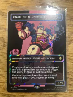 Krang, the All-Powerful (Surge Foil) Pixel Card #86 MTG TMNT - Card in hand🔥🔥 - Image 1