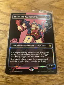 Krang, the All-Powerful (Surge Foil) Pixel Card #86 MTG TMNT - Card in hand🔥🔥 - Image 2