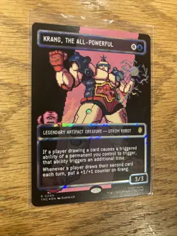 Krang, the All-Powerful (Surge Foil) Pixel Card #86 MTG TMNT - Card in hand🔥🔥 - Image 4