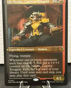 Ob Nixilis, Captive Kingpin (Foil Etched) March of the Machine (Aftermath) #141 - Image 3