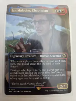 mtg, Ian Malcolm, Chaotician (Borderless) : Jurassic Pikachu World... reg. NM - Image 1