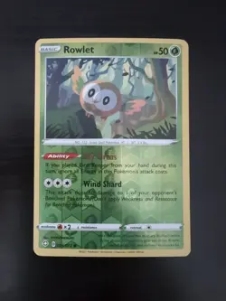2021 Pokemon Rowlet 006/072 Shining Fates Reverse Holo - Image 1