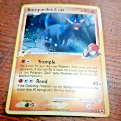 Pokemon Rampardos 11/111 Rising Rivals Reverse Holo NMint Fast Ship - Image 3