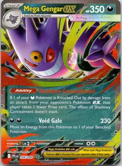 Mega Gengar ex 056/094 Double Rare Phantasmal Flames Pokemon Near Mint - Image 1