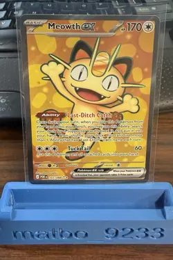 Pokemon Meowth ex Full Art Ultra Rare 107/088 Me03: Perfect Order Holo - Image 1