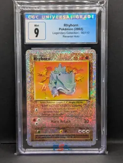 Rhyhorn 90/110 Legendary Collection Reverse Holo Rare Pokemon TCG CGC 9 graded - Image 1