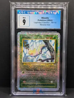 Weedle 99/110 Legendary Collection Reverse Holo Rare Pokemon TCG CGC 9 NM mint - Image 1