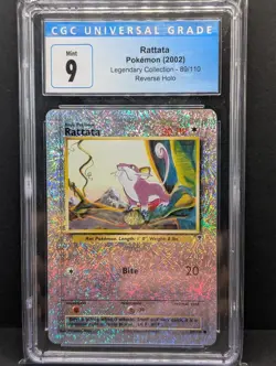 Rattata 89/110 Legendary Collection Reverse Holo Rare Pokemon TCG CGC 9 NM mint - Image 1