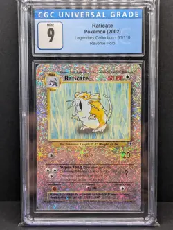 Raticate 61/110 Legendary Collection Reverse Holo Rare Pokemon TCG CGC 9 NM mint - Image 1