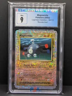 Magnemite 80/110 Legendary Collection Reverse Holo Rare Pokemon TCG CGC 9 NM - Image 1
