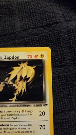 Pokemon TCG Team Rocket 1st Ed Rocket's Zapdos 15/132 Holo (Gym Challenge) - Image 4