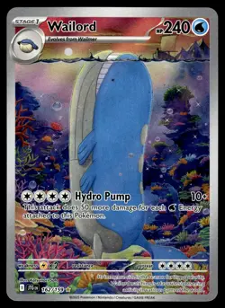 Wailord Illustration Rare 162/159 SV09: Journey Together Pokemon - Image 1