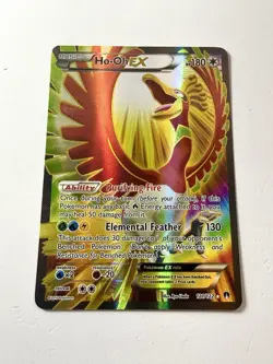 Ho-Oh EX 121/122 XY Breakpoint Textured Full Art Holo Ultra Rare Pokemon NM/EX - Image 1