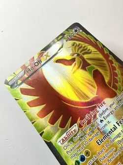 Ho-Oh EX 121/122 XY Breakpoint Textured Full Art Holo Ultra Rare Pokemon NM/EX - Image 2