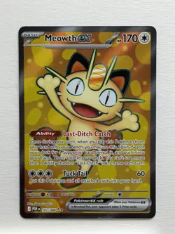 Pokemon TCG Meowth ex 107/088 Full Art Ultra Rare - Perfect Order - Near Mint - Image 1