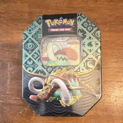 Pokemon Scarlet & Violet Paldean Fates Great Tusk EX Tin English 2024 - Image 1