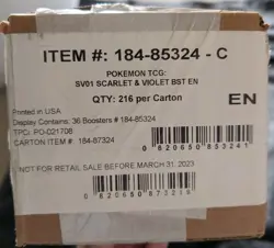 Pokemon TCG Scarlet & Violet Base Booster Box Case (6 Boxes) Factory Sealed 820650863240 - Image 1