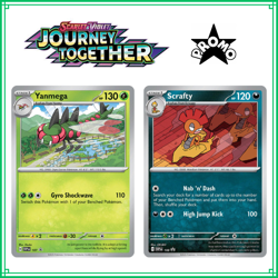 Yanmega SVP 187 Scrafty SVP 188 - Pokemon TCG: Journey Together Blister Promos - Image 1