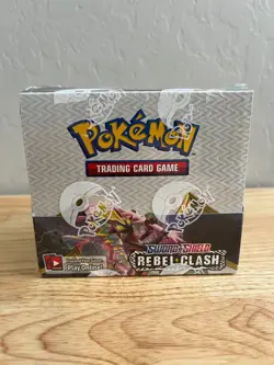 Pokemon TCG Sword & Shield Rebel Clash Booster Box Factory Sealed + Acrylic Case 820650816819 - Image 2