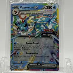 Pokemon TCG Prismatic Evolutions Vaporeon ex #023/131 Stamped Promo Sealed - Image 1