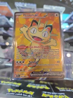 2026 Pokemon POR EN Perfect Order #107 Meowth ex Full Art Holo Rare - Image 1
