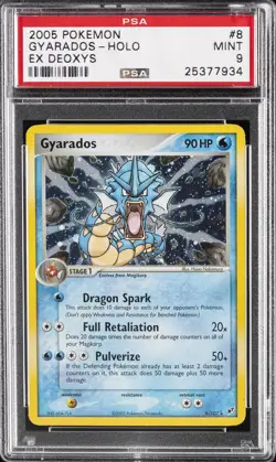 2005 POKEMON EX DEOXYS #8 GYARADOS-HOLO PSA 9 - Image 1