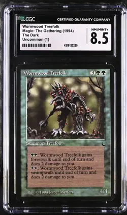 WORMWOOD TREEFOLK The Dark Rare Reserved List CGC 8.5 MTG [Nostalgium] - Image 1
