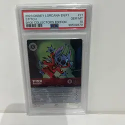 2023 Disney Lorcana En P1-Promo #21 Stitch D100 Collector's Edition PSA 10 - Image 1