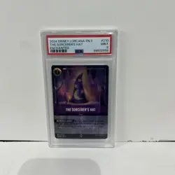 Disney Lorcana The Sorcerer's Hat Enchanted PSA 9 Mint, Inklands 210/204 2024 - Image 1