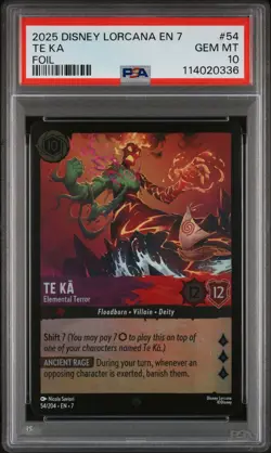 2025 DISNEY LORCANA EN 7-ARCHAZIA'S ISLAND FOIL TE KA - ELEMENTAL TERROR PSA 10 - Image 1