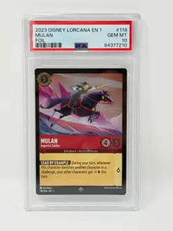 2023 Disney Lorcana EN 1-The First Chapter Foil #118 Mulan PSA 10 - Image 1