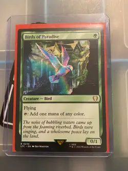 MTG - Birds of Paradise - LOTR: Commander - LP - Image 1
