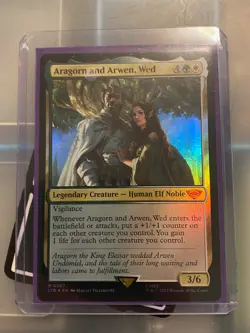 MTG - Aragorn and Arwen, Wed - LOTR - LP - Foil - Image 1