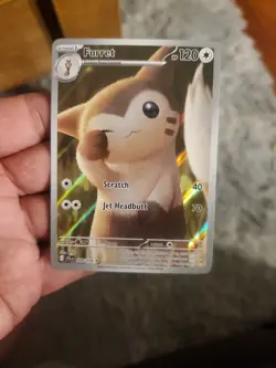 Pokemon TCG Furret 168/159SV09: Journey Together Holo Illustration Rare 168/159 - Image 1