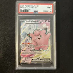 🔥🔥🔥2025 POKEMON JTG EN-JOURNEY TOGETHER ULTRA RARE LILLIE'S CLEFAIRY EX PSA 9 - Image 1