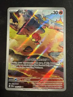Pokemon TCG Magby 186/182 Paradox Rift Illustration Rare - Image 1