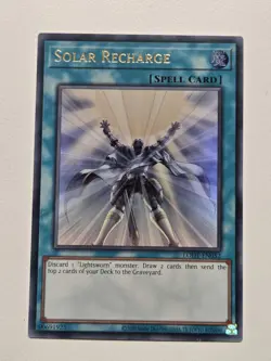 Solar Recharge LODT-EN052 Ultra Rare Yugioh Light of Destruction Unlimited NM - Image 1