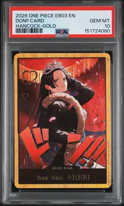 DON!! Card (Boa Hancock) (Gold) Extra Booster: One Piece Heroines Edition PSA 10 - Image 1
