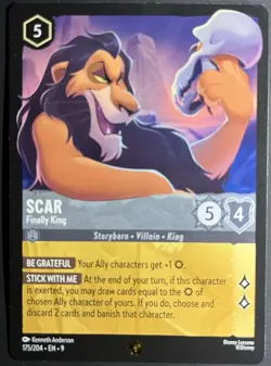 Disney Lorcana Scar Finally King 175/204 Azurite Sea NM - Image 1