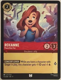 Roxanne - Powerline Fan 113/204 Uncommon Fabled NM Lorcana Disney - Image 1