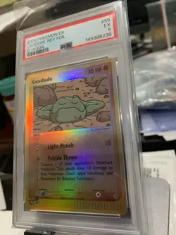 1 OF 7 GEODUDE (REVERSE holo-foil) PSA 5 - Pokemon Card - Dragon 55/97 - EX - Image 1