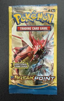 XY Breakpoint 3 Card Booster Pack Pokemon TCG Red Gyarados -Sealed - Image 1