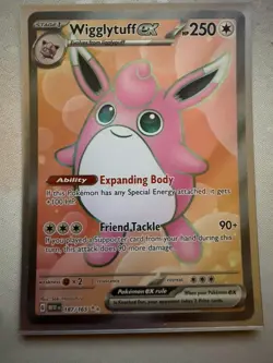 Pokemon Wigglytuff EX 187/165 Scarlet & Violet 151 Ultra Rare Holo 250HP Card - Image 1